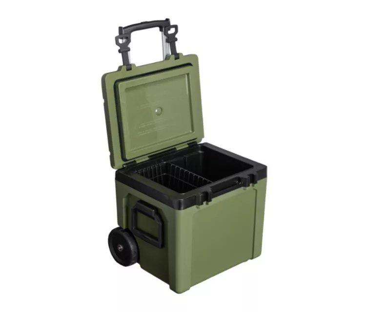 The Easy-Carry Outdoor Wheeled Cooler 47L dark green