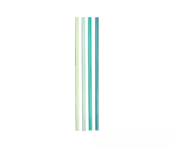 4 šiaudelių rinkinys termo puodeliams „The Quencher Travel Tumbler Straws 0,89 l“, žalias