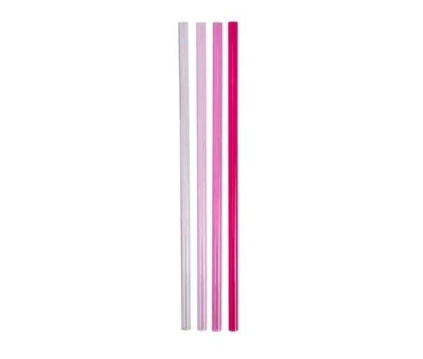 Šiaudelių rinkinys 4 vnt. termo puodeliams „The Quencher Travel Tumbler Straws 0,89 l“, rožinis