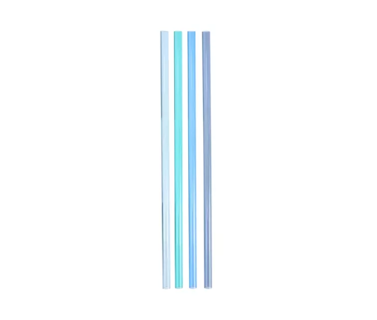 Straw set 4 pcs. for thermo mugs The Quencher Travel Tumbler Straws 1.18L blue