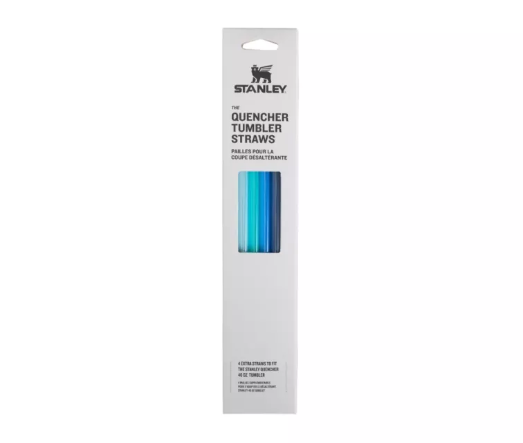 Straw set 4 pcs. for thermo mugs The Quencher Travel Tumbler Straws 1.18L blue