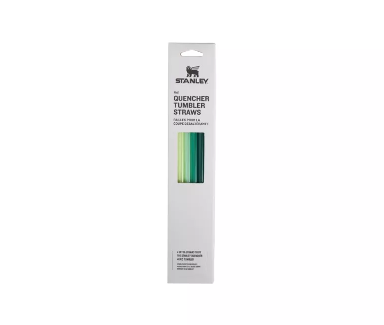 Salmiņu komplekts 4 gab. termokrūzēm The Quencher Travel Tumbler Straws 1,18L zaļi