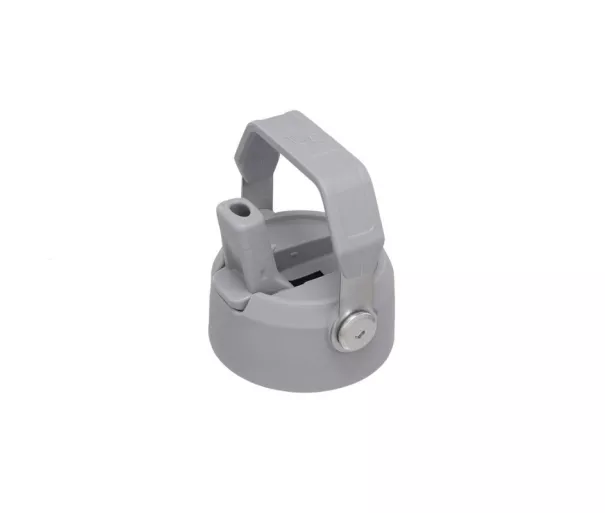 Lid for thermos bottle with straw The IceFlow Flip Straw Water Bottle Go 0.65L light gray
