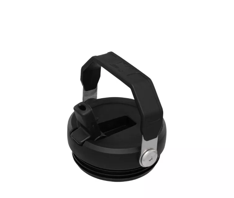 Vāks termopudelei ar salmiņu The IceFlow Flip Straw Tumbler 0,89L  melns