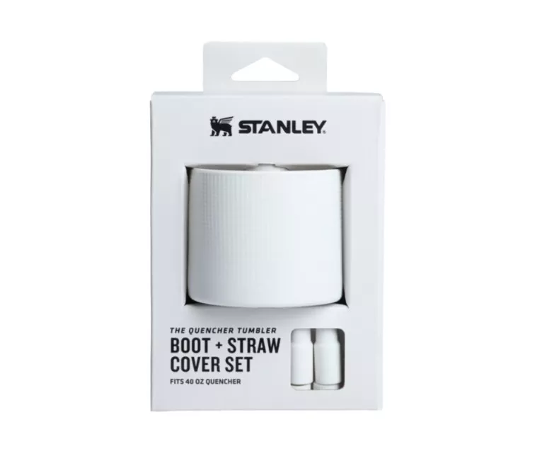 Aizsargpārvalka un salmiņu vāciņu 2 gab. komplekts termokrūzēm 1,18L The Quencher Boot + Straw Topper balts