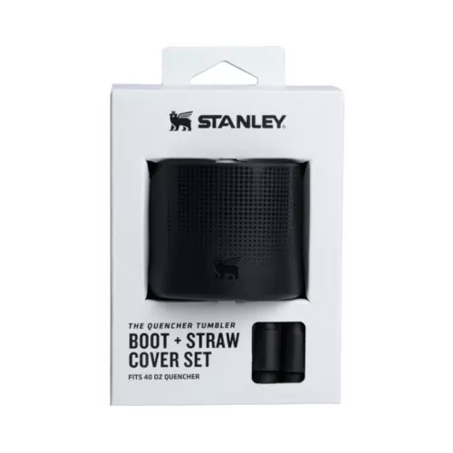 Aizsargpārvalka un salmiņu vāciņu 2 gab. komplekts termokrūzēm 1,18L The Quencher Boot + Straw Topper melns 