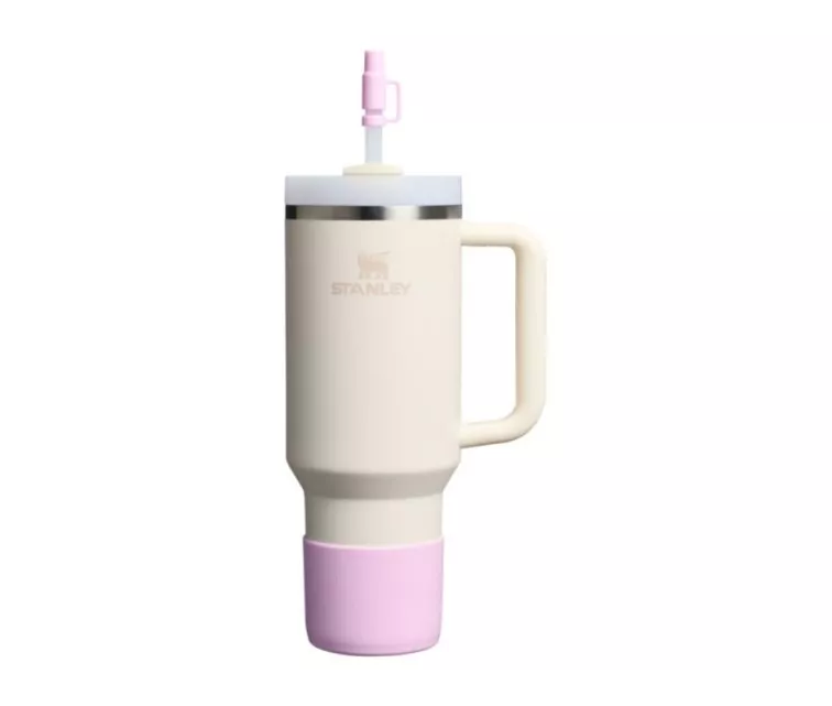 Apsauginių dangtelių ir šiaudelių rinkinys (2 vnt.) termo puodeliams 1,18l „The Quencher Boot“ + šiaudelių dangtelis, rožinis