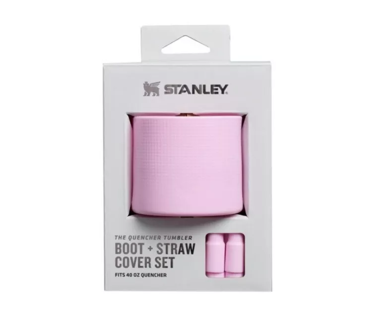 Apsauginių dangtelių ir šiaudelių rinkinys (2 vnt.) termo puodeliams 1,18l „The Quencher Boot“ + šiaudelių dangtelis, rožinis