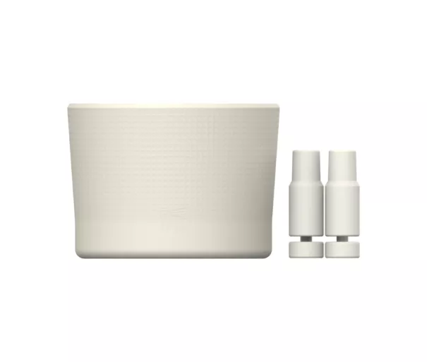 Set of 2 protective covers and straw caps for thermo mugs 0.89L/0.59L The Quencher Boot + Straw Topper in cream color