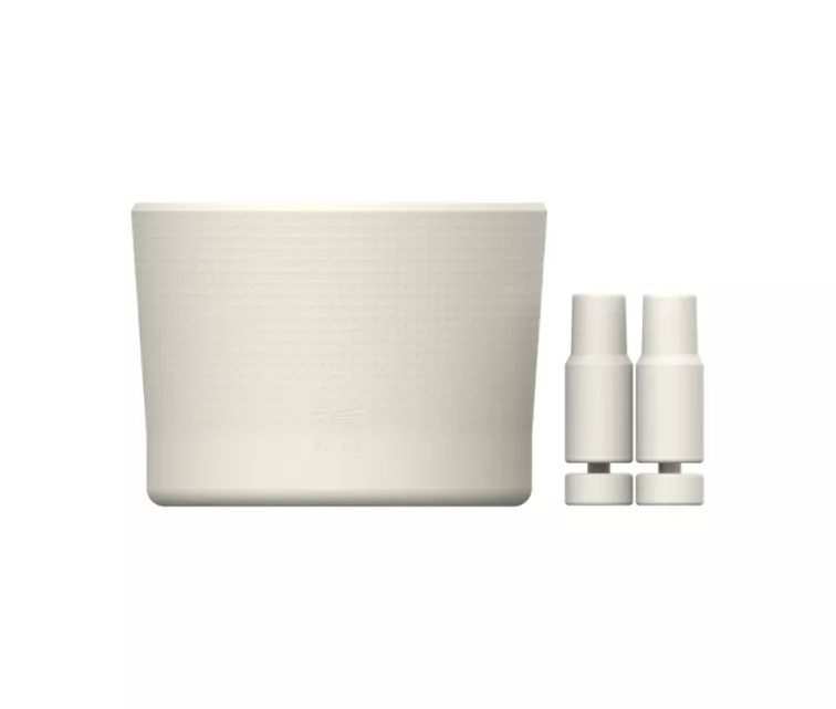 Aizsargpārvalka un salmiņu vāciņu 2 gab. komplekts termokrūzēm 0,89L/0,6L The Quencher Boot + Straw Topper krēmkrāsā