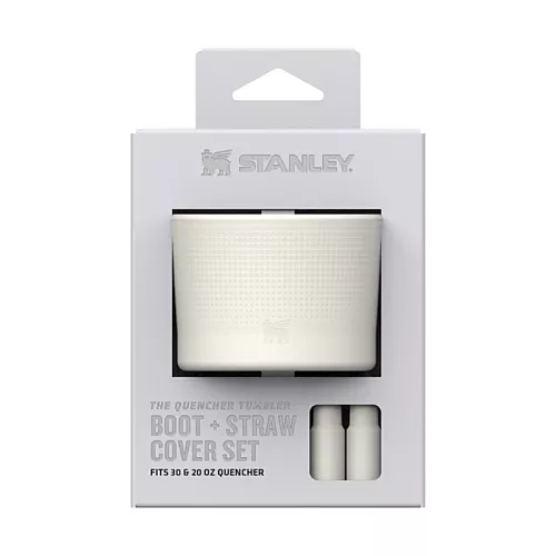 Aizsargpārvalka un salmiņu vāciņu 2 gab. komplekts termokrūzēm 0,89L/0,6L The Quencher Boot + Straw Topper krēmkrāsā 