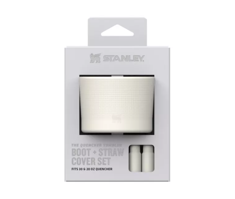 Aizsargpārvalka un salmiņu vāciņu 2 gab. komplekts termokrūzēm 0,89L/0,6L The Quencher Boot + Straw Topper krēmkrāsā
