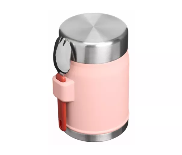Термос для еды The Legendary Food Jar + Spork 0.4L персиково-розовый