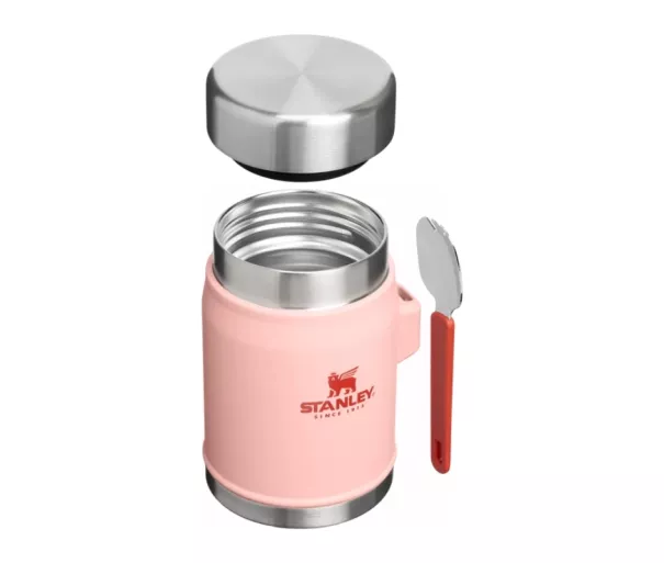 Термос для еды The Legendary Food Jar + Spork 0.4L персиково-розовый