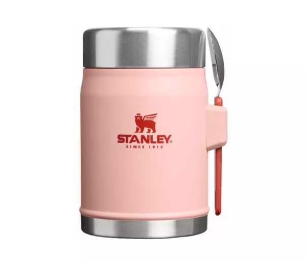 Термос для еды The Legendary Food Jar + Spork 0.4L персиково-розовый