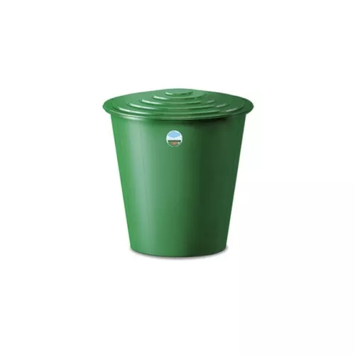 Water barrel 210L with lid and tap Ø76.5x81cm