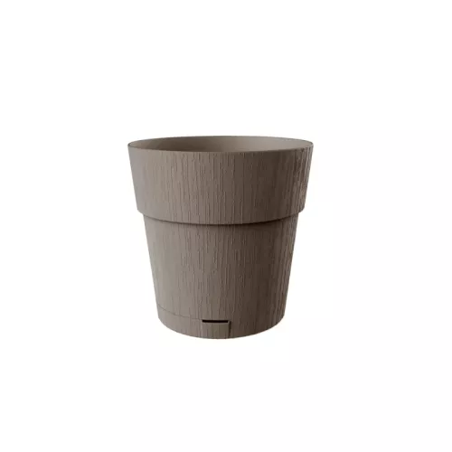Gėlių vazonas su padėklu Ethica Ø15x15cm rudas
