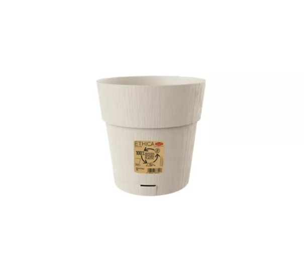 Gėlių vazonas su padėklu Ethica Ø20x19cm baltas