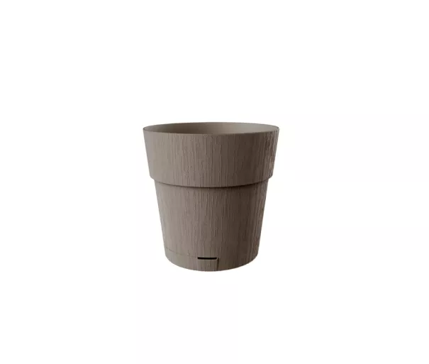 Gėlių vazonas su padėklu Ethica Ø20x19cm rudas