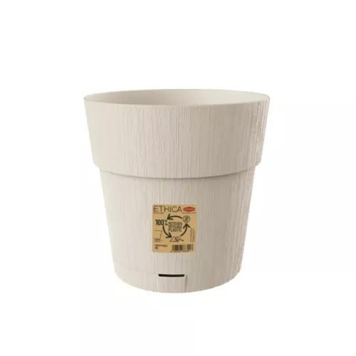 Цветочный горшок с поддоном Ethica Ø25x25 см белый