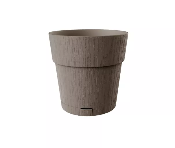 Gėlių vazonas su padėklu Ethica Ø30x29cm rudas