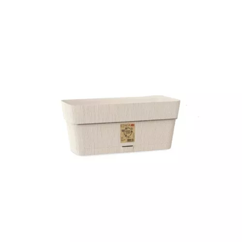 Flower box with tray Ethica 30x13x12cm white