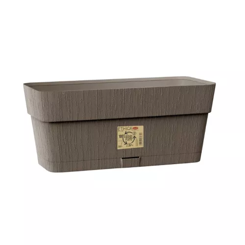 Gėlių dėžutė su padėklu Ethica 30x13x12cm ruda