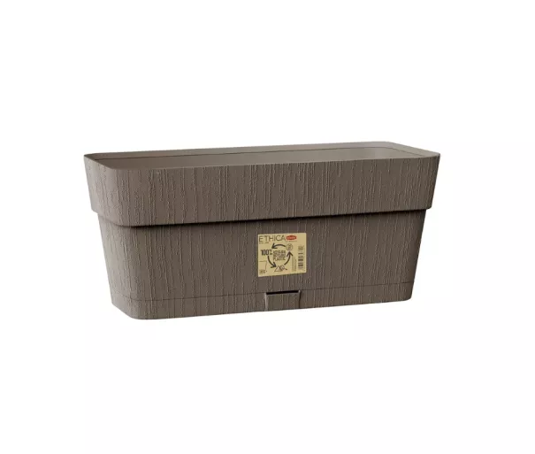 Цветочный ящик с подносом Ethica 30x13x12 см, коричневый