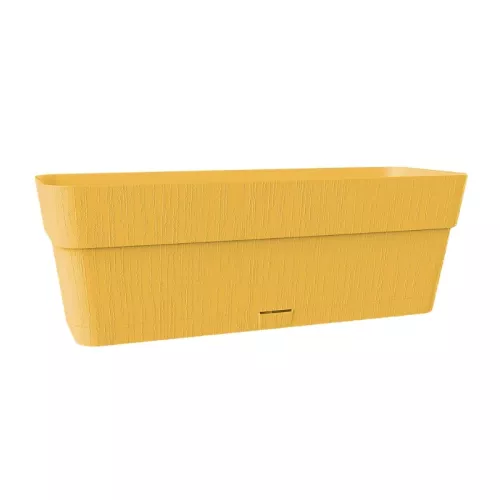 Цветочный ящик с подносом Ethica 50x18x17 см, горчично-желтый.