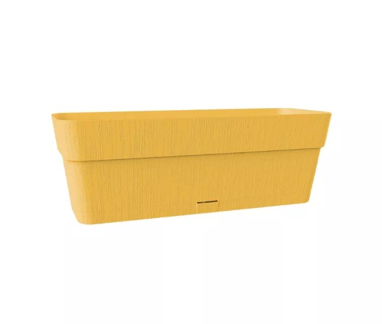 Цветочный ящик с подносом Ethica 50x18x17 см, горчично-желтый.