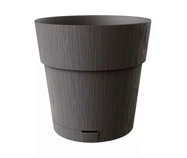 Gėlių vazonas su padėklu Ethica Ø40x39cm pilkas
