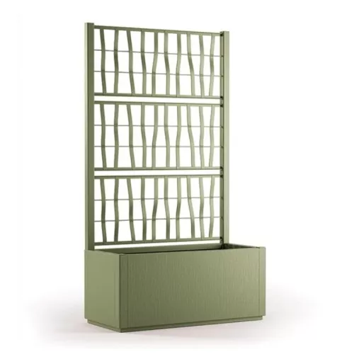 Flower box with grid Ethica 80x36x140cm green
