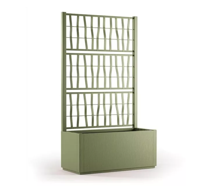 Flower box with grid Ethica 80x36x140cm green