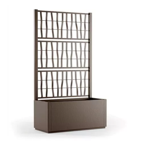 Ящик для цветов с решеткой Ethica 80x36x140 см коричневый