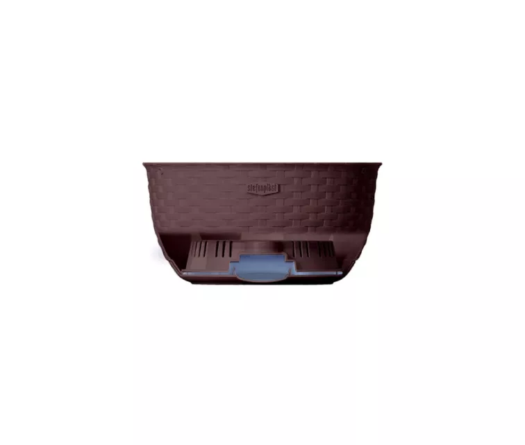 Hanging flower pot Natural Ø30x14.5cm dark brown