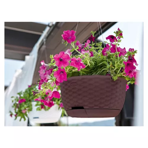 Puķu pods piekarināms Natural Ø30x14,5cm tumši brūns 