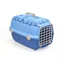 Transport cage Horizon 1 with plastic door 48x32x30cm light blue/blue
