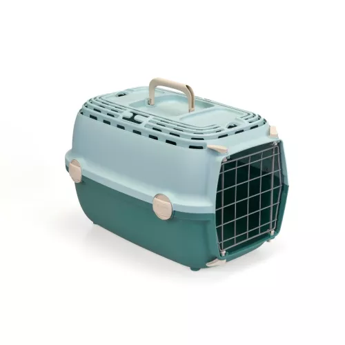 Transport cage Horizon 1 with metal door 48x32x30cm light green/green