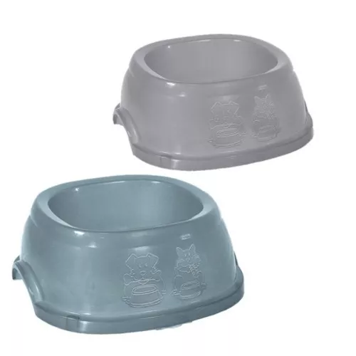 Миска для еды Break 4 2л 28x28x10см в ассортименте серый/синий