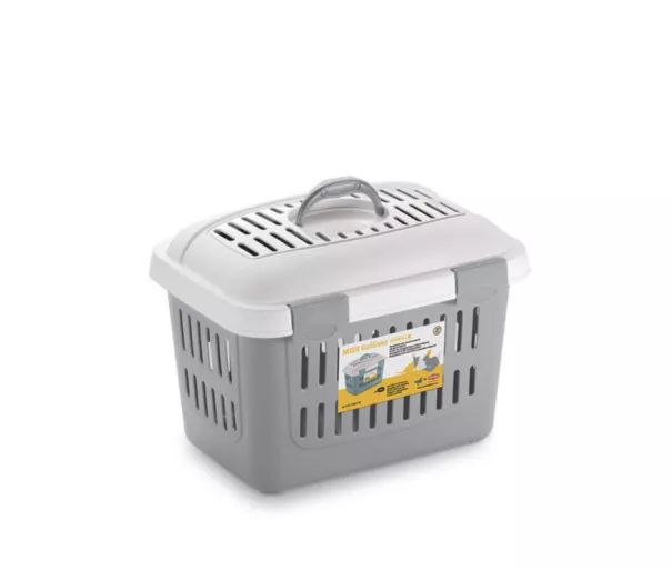 Transport cage Midi Gulliver 45x33x33cm white/blue