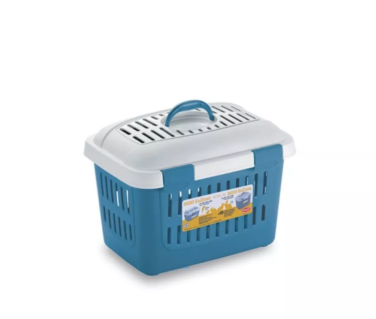 Transport cage Midi Gulliver 45x33x33cm white/blue