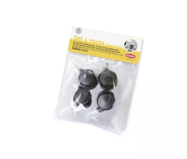 Set of wheels 4 pcs. 360° transport cage Gulliver 1-2-3 black