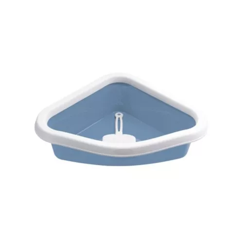 Cat litter box Sprint Corner 56x40x14cm blue/white