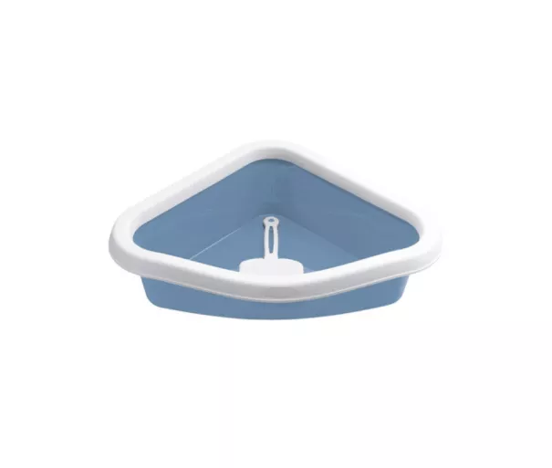 Cat litter box Sprint Corner 56x40x14cm blue/white