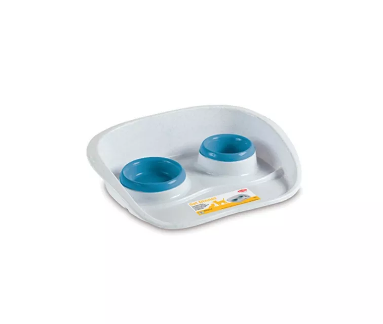 Food bowl set Set Dinner 0.25+0.35L 46x35x11cm blue
