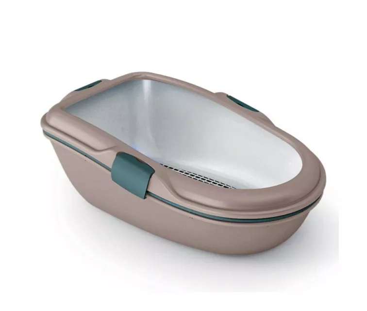 Туалет для кошек Furba Chic Maxi 69,5x47x26см светло-серый/зеленый