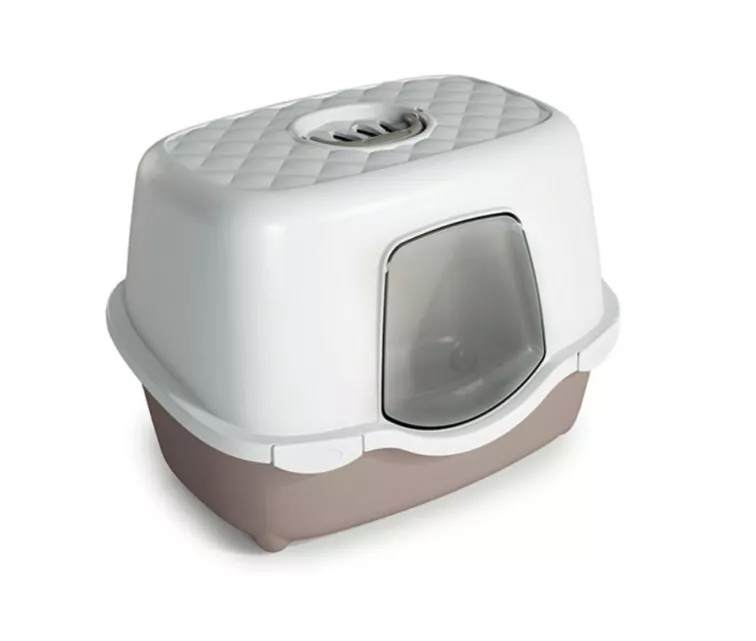 Унитаз для кошек Tres Chic Indoor Filter 56x39x39см белый/светло-серый