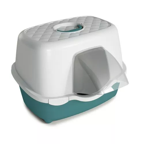 Туалет для кошек Tres Chic Outdoor 56x54,5x39см белый/зеленый