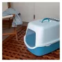 Cat toilet closed Cathy Filter 56x 40x 40cm white/ blue