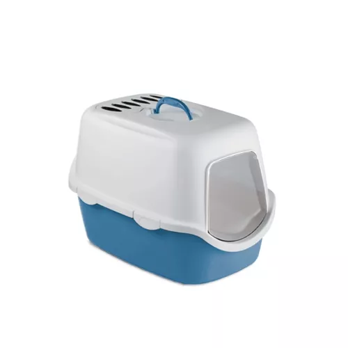 Cat toilet closed Cathy Filter 56x 40x 40cm white/ blue